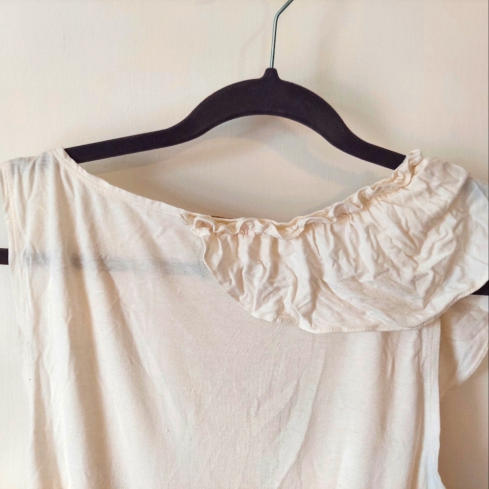 Cream Ruffle Tank - Picture 4 of 5